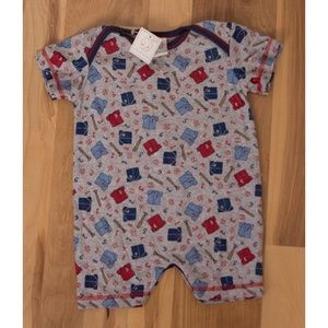 CLOUD MINE BASEBALL ROMPER GREAT SUMMER OUTFIT